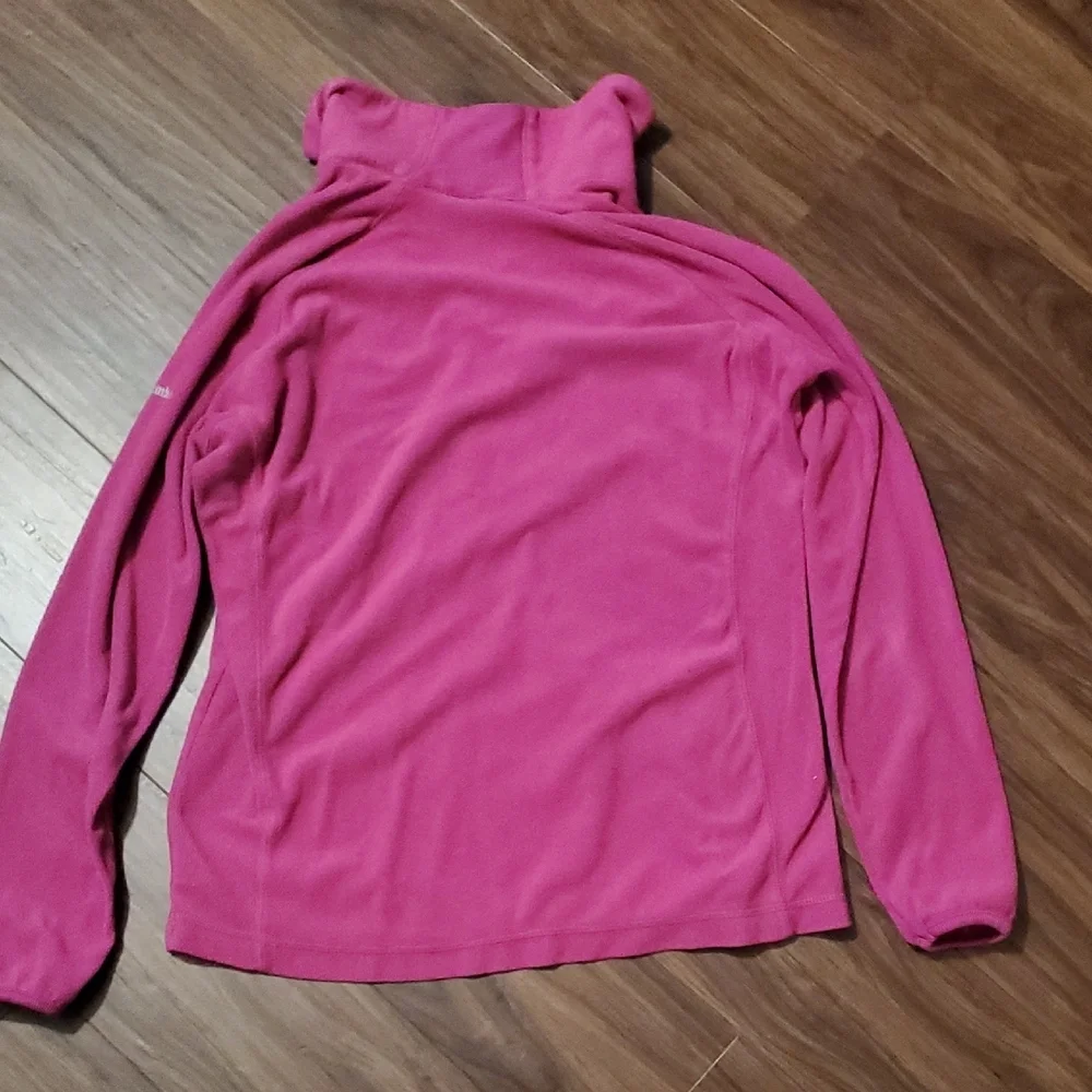 Columbia Women's Pink Cowl Neck Quarter Zip Sweater - Picture 4 of 7